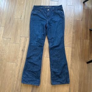 Eddie Bauer flannel lined denim Sz12 Tall
